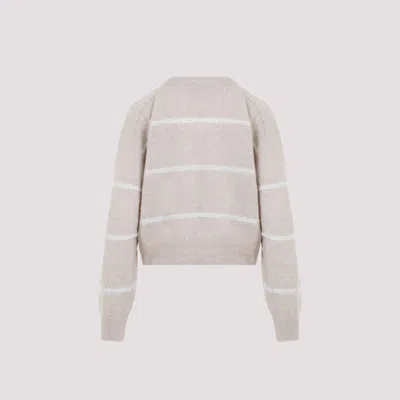 Brunello Cucinelli Striped Sequin-embellished Jumper
