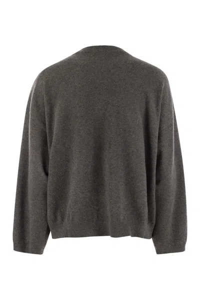 Brunello Cucinelli Women's Cashmere Sweater With Breast Pocket And Necklace