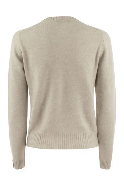 Brunello Cucinelli Women's Cashmere Sweater With Shiny Cuff Details