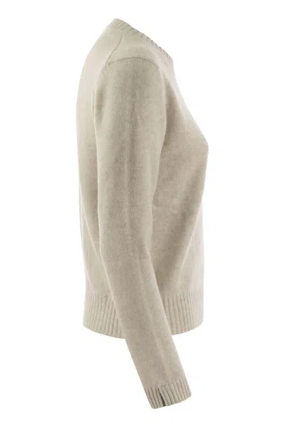Brunello Cucinelli Women's Cashmere Sweater With Shiny Cuff Details