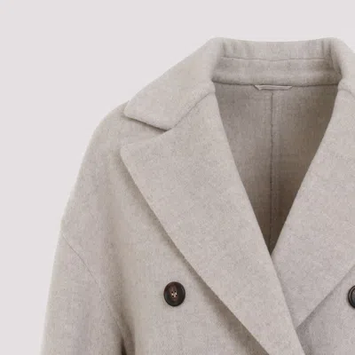 Brunello Cucinelli Beige Db Couture Wool Coat