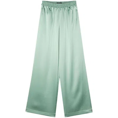Gianluca Capannolo Antonella Satin Finish Palazzo Pants In Green