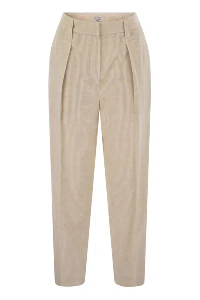 Brunello Cucinelli Cropped Tailored Trousers With Pleated Front