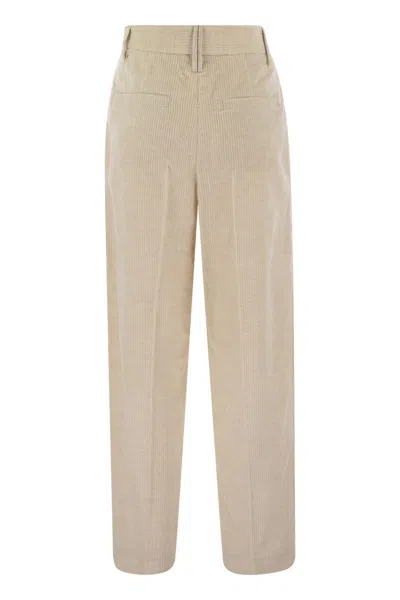 Brunello Cucinelli Cropped Tailored Trousers With Pleated Front