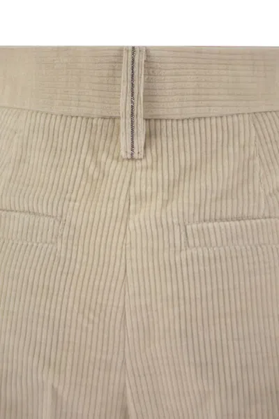 Brunello Cucinelli Cropped Tailored Trousers With Pleated Front