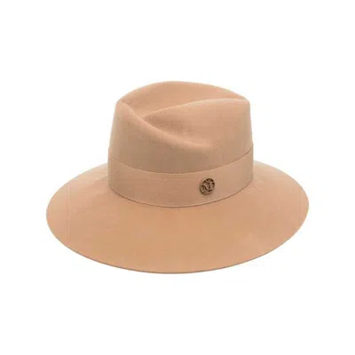 Maison Michel Neutral Hats In Beige