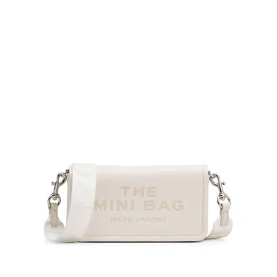 Marc Jacobs The Leather Mini Cotton Cross-body Bag In White