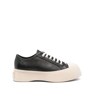 Marni Pablo Leather Sneakers In Seven Women In Black