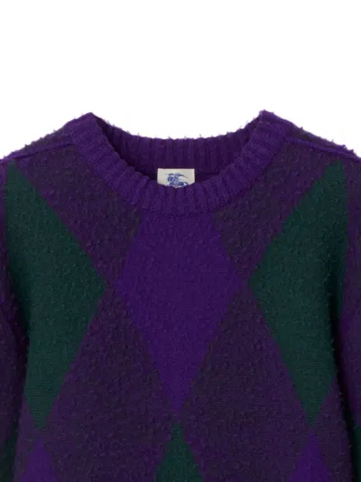 Burberry Wool Sweater With Jacquard Processing