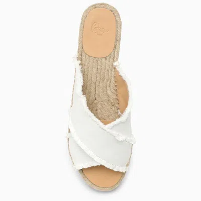 Castaã±er Palmera Flat Espadrilles In White