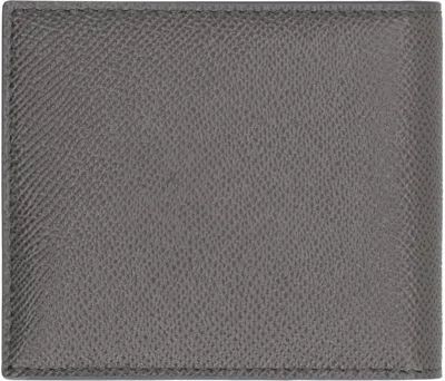 Dolce & Gabbana Black Textured Calf Leather Bi-fold Wallet