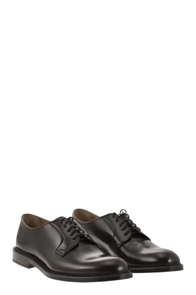 Doucal's Black Classic Oxford Shoes In Calf Leather Man