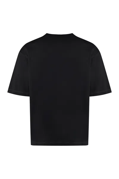 Dsquared2 Loose Fit Black Jersey T-shirt With Contrasting Logo
