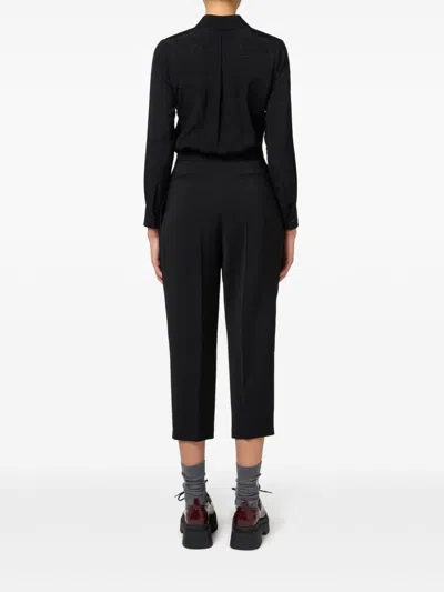 Elisabetta Franchi Wool Pleated Casual Pants