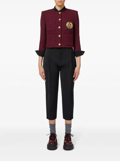Elisabetta Franchi Wool Pleated Casual Pants