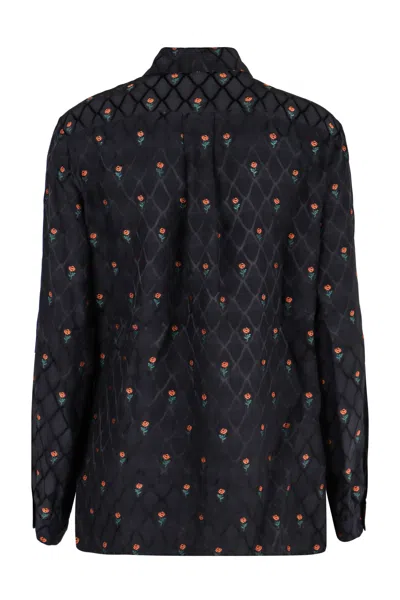 Etro Floral Diamond Grid Shirt