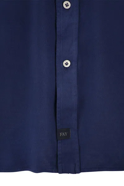 Fay Cotton French Collar Shirt