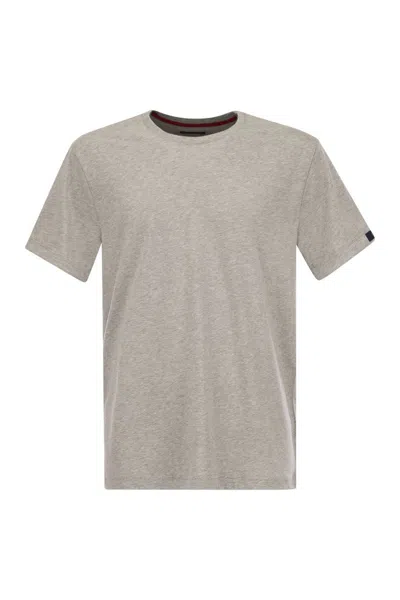Fay Cotton T-shirt With Contrasting Color Collar
