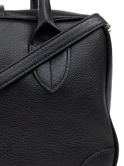 Golden Goose Life Black Sheepskin Bag And Gold Details
