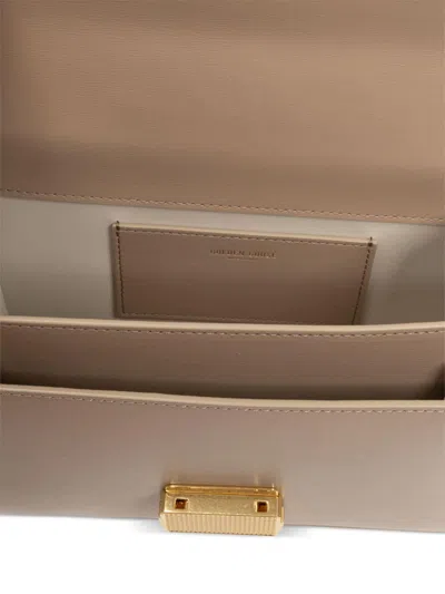 Golden Goose Deluxe Brand Structured Handbag With Gold-tone Clasp And Versatile Straps