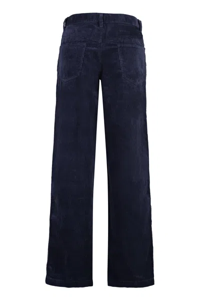 Isabel Marant Corduroy Trousers With Belt Loops And Metal Buttons