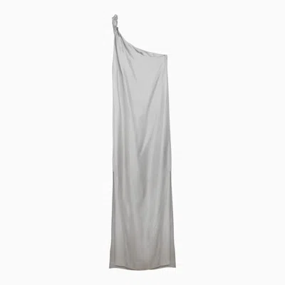 Loulou Studio Adela Midikleid Aus Seiden-twill Mit Asymmetrischer Schulterpartie