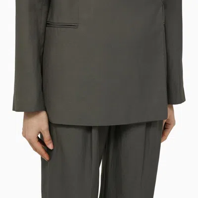 Shop Loulou Studio Sandyato Single-breasted Grey Viscose Blazer