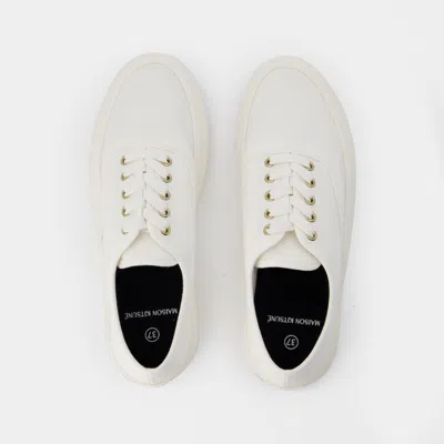 Maison Kitsuné Lace Up Sneakers - Maison Kitsune - Cotton - White