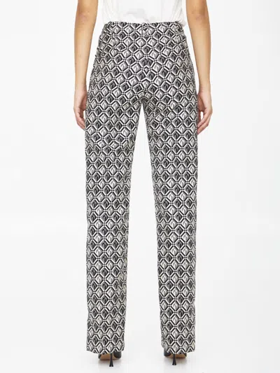 Marine Serre Moon Diamant-print Tailored Trousers
