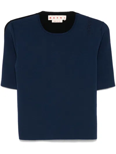 Marni Cozy Women's Sweater With Stylish Contrast Back