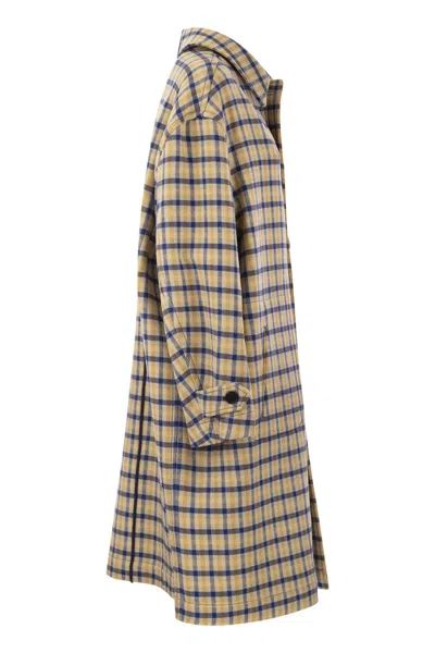 Marni Oversized Reversible Coat With Collar And Cut On The Back Of The Neck