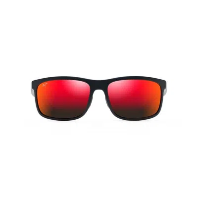 Maui Jim Kaiwi Channel 62mm Rectangular Polarized Sunglasses