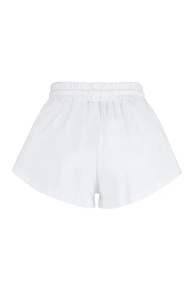 Msgm Cotton Shorts Elastic Waistband Relaxed Fit