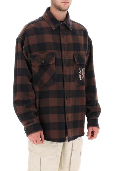 Palm Angels Monogram-print Checked Shirt