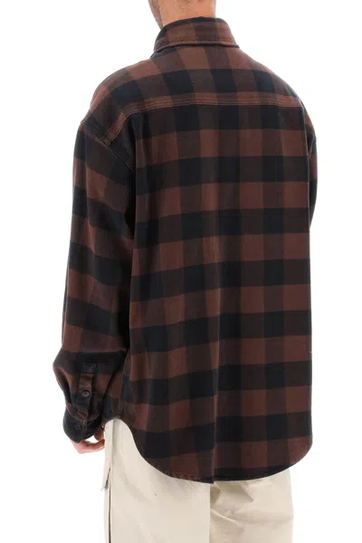 Palm Angels Monogram-print Checked Shirt