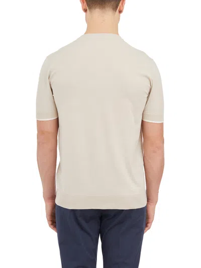 Paolo Pecora Short-sleeved Crew-neck Knit Top With Design