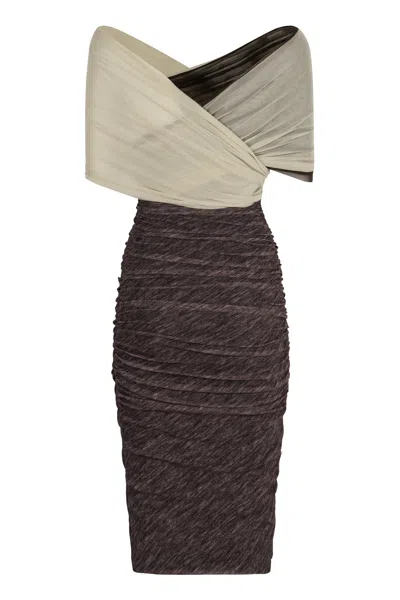 Philosophy Di Lorenzo Serafini Elegant Crossover Crepe Mini Dress