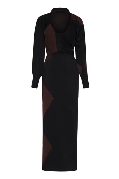 Philosophy Di Lorenzo Serafini Scoop-back Knitted Maxi Dress
