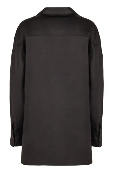 Philosophy Di Lorenzo Serafini Elegant Wool Blend V-neck Blouse