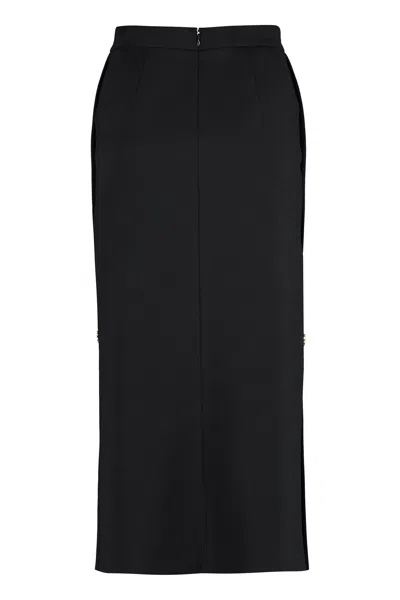 Pinko High-waisted Stretch-jersey Midi Pencil Skirt