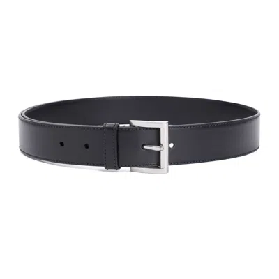 Prada Black Regular Belt With Rectangular Buckle