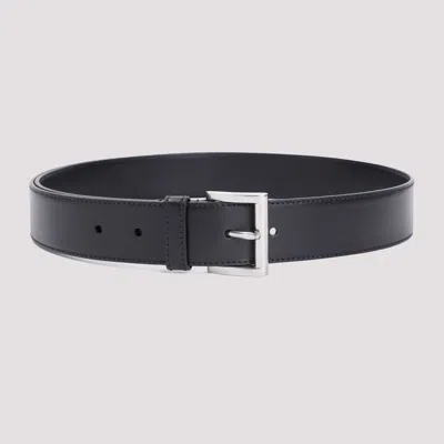 Prada Black Regular Belt With Rectangular Buckle