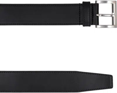 Prada Black Regular Belt With Rectangular Buckle