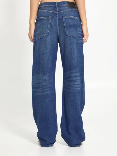 R13 Light Blue Wide-leg Denim Jeans For Women