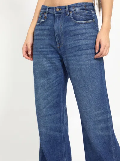 R13 Light Blue Wide-leg Denim Jeans For Women