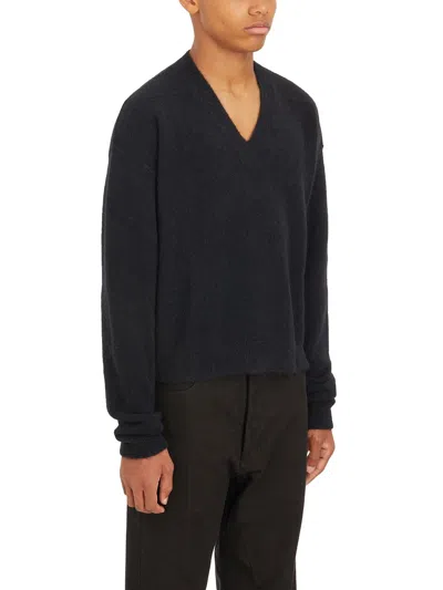 Rick Owens Sweater Tommy V Neck Black