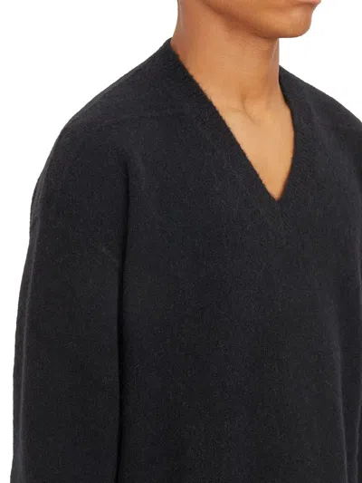Rick Owens Sweater Tommy V Neck Black