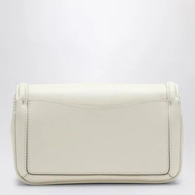 Roger Vivier Elegant Ecru Leather Mini Clutch With Crystal Buckle