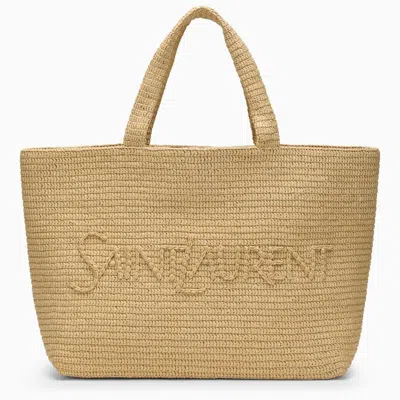 Saint Laurent Raffia Tote Bag With Logo Women