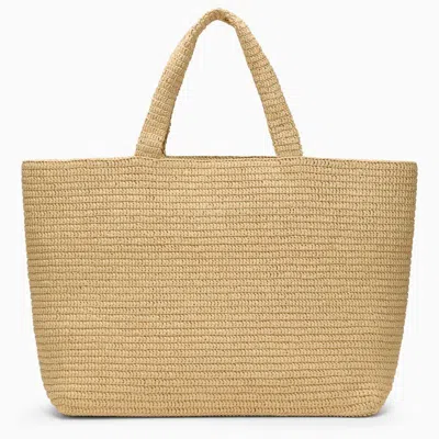 Saint Laurent Raffia Tote Bag With Logo Women